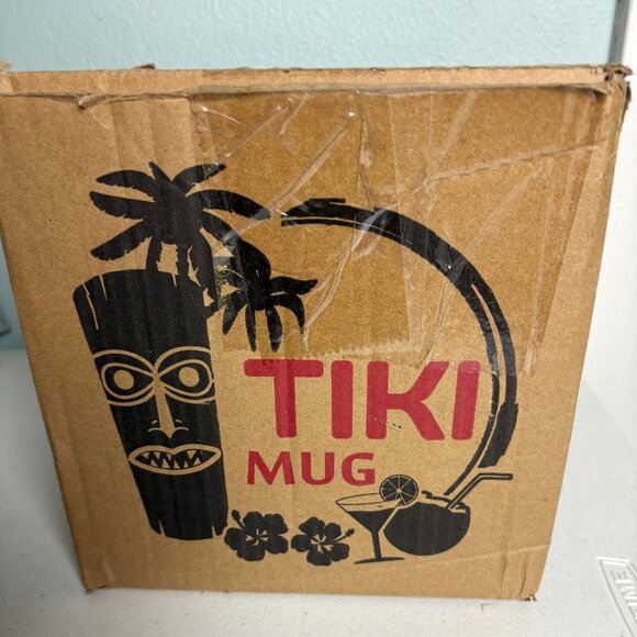 Set of 3 Tiki Bar Mugs 7" Tiki Lin - Picture 7 of 7